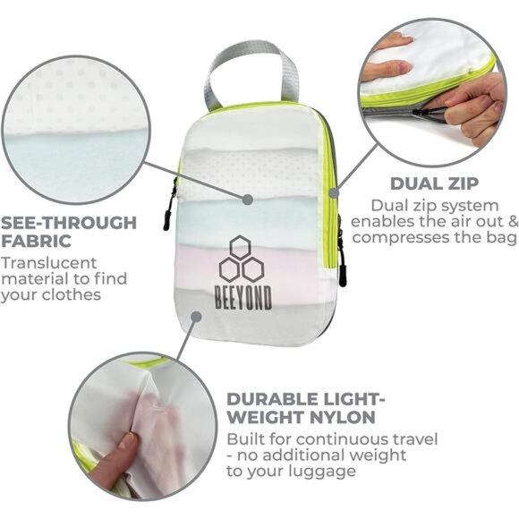 Compression Packing Cubes for Travel - Packing Cubes and Travel Organizers - Picture 3 of 7